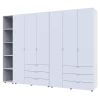 Set Doros Gelar s regálem Bílý 3+3 dveře 270,6×49,5×203,4 (42005036)