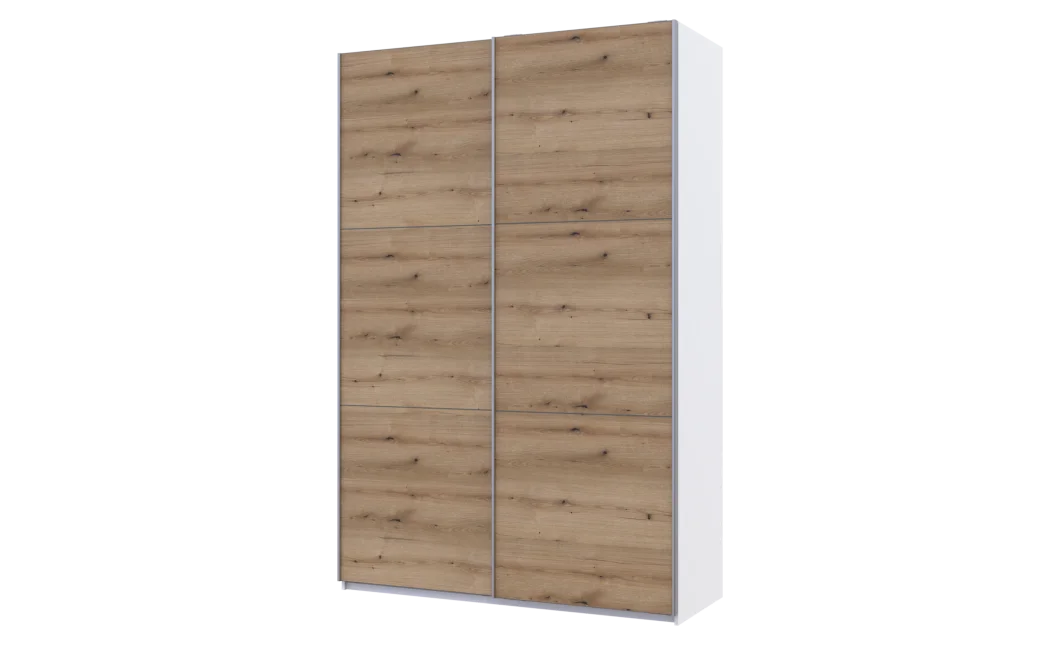 Skříň s posuvnými dveřmi Doros G-Caiser Bílá Dub Evok 2 DTD 160x60x240 (42005073)