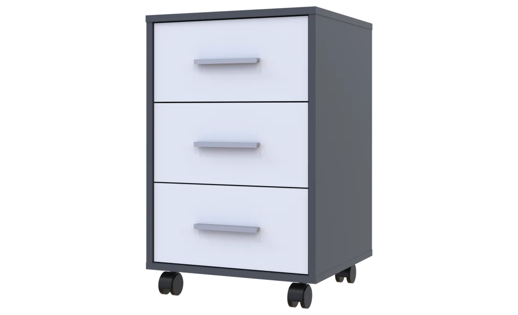 Komoda Doros T3 Grafit/Bílý 43×42×66,4 (41902062)