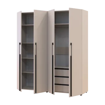 Kleiderschrank mit Regalen und Schubladen Doros Kasper Kaschmir 2+2 LTD 180 × 50 × 204 cm (42005534)