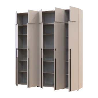 Kleiderschrank mit Regalen und Aufsatzschrank Doros Kasper Kaschmir 2+3 LTD 225 × 50 × 245 cm (42005552)