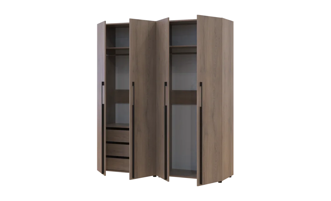 Kleiderschrank mit Schubladen Doros Kasper Cremona Cannolo 2+2 LTD 180 × 50 × 204 cm (42005729)