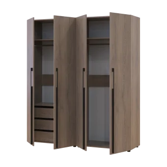 Kleiderschrank mit Schubladen Doros Kasper Cremona Cannolo 2+2 LTD 180 × 50 × 204 cm (42005729)