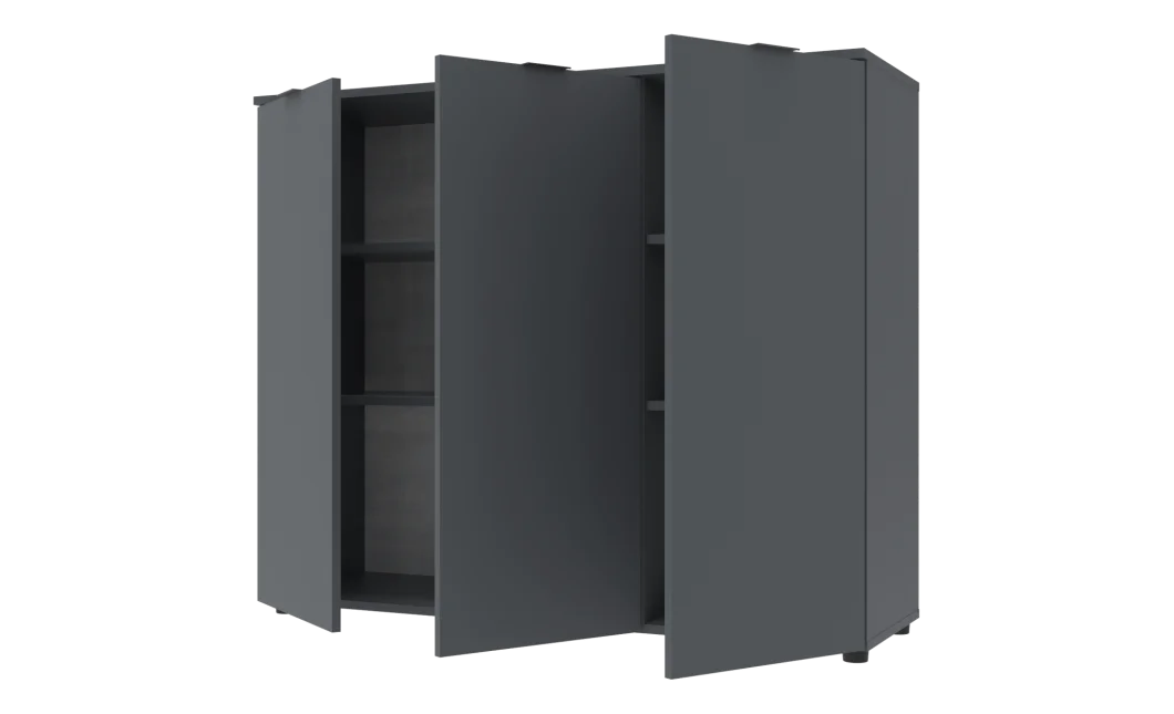 Komoda Doros Ron 6 3 dveře Grafit 120 × 38 × 100 (41516000)