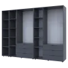 Set Doros Gelar s regálem Grafit 3+3 dveře 270,6×49,5×203,4 (42005061)
