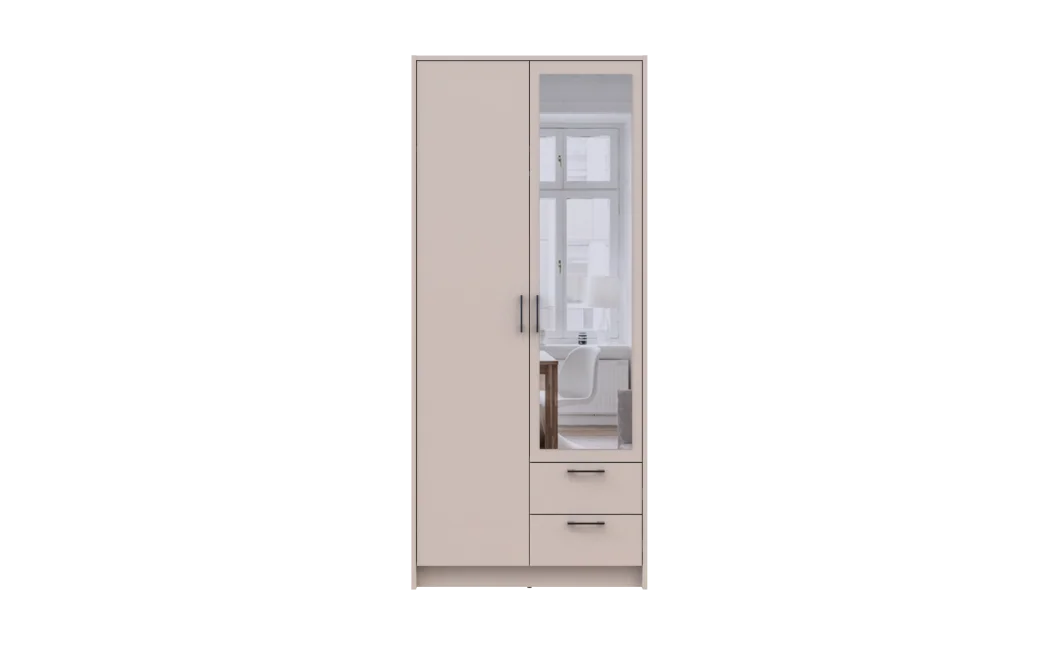 Šatní skříň Doros Rondy se zrcadlem Kašmír 2 dvere 82x52x195 (80738468)