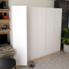 Skříň na oblečení Doros Promo Bílá 2+3 dveře 225×48×204 (42005004)