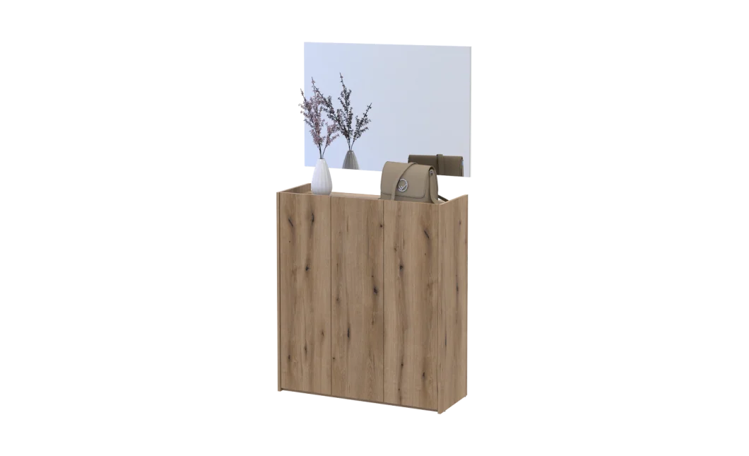 Botník se zrcadlem Doros Kassel Dub Evok 3 DTD 97×40×110 (42005500)