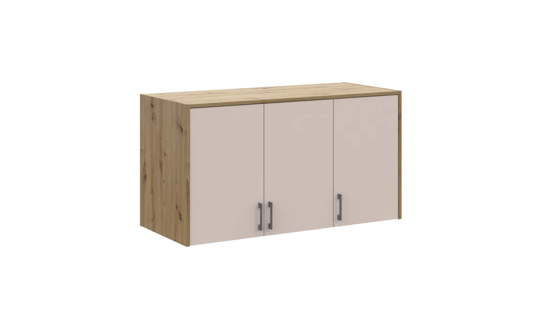 Vysoký nástavec Doros Rondi Dub Artisan / Kašmír 3 dveře 121×52×65 (41516183)