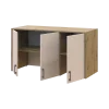 Vysoký nástavec Doros Rondi Dub Artisan / Kašmír 3 dveře 121×52×65 (41516183)