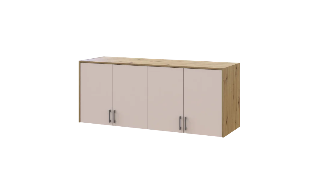 Vysoký nástavec Doros Rondi Dub Artisan / Kašmír 4 dveře 160×52×65 (41516185)