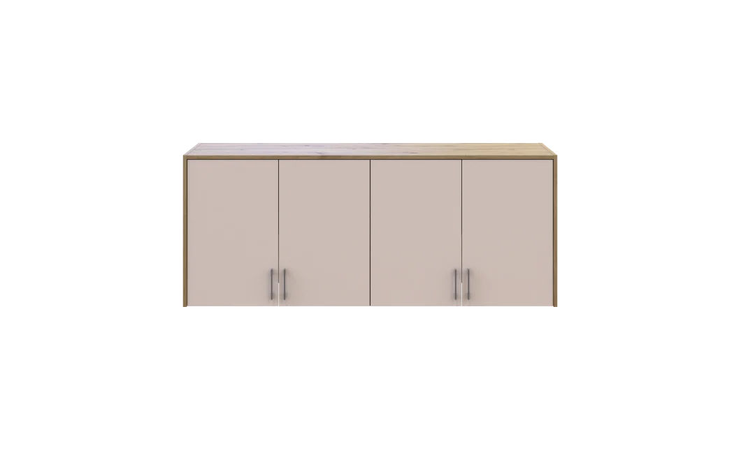Vysoký nástavec Doros Rondi Dub Artisan / Kašmír 4 dveře 160×52×65 (41516185)
