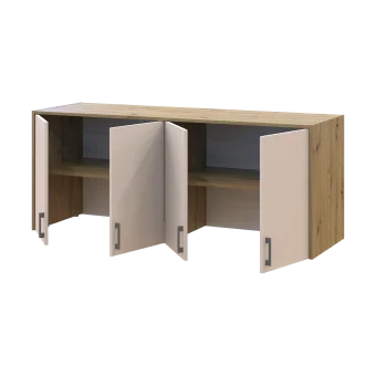 Vysoký nástavec Doros Rondi Dub Artisan / Kašmír 4 dveře 160×52×65 (41516185)