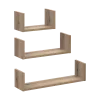 Sada polic Doros Fil Dub Evok 3 ks 30/45/60x15x15 (41516080)
