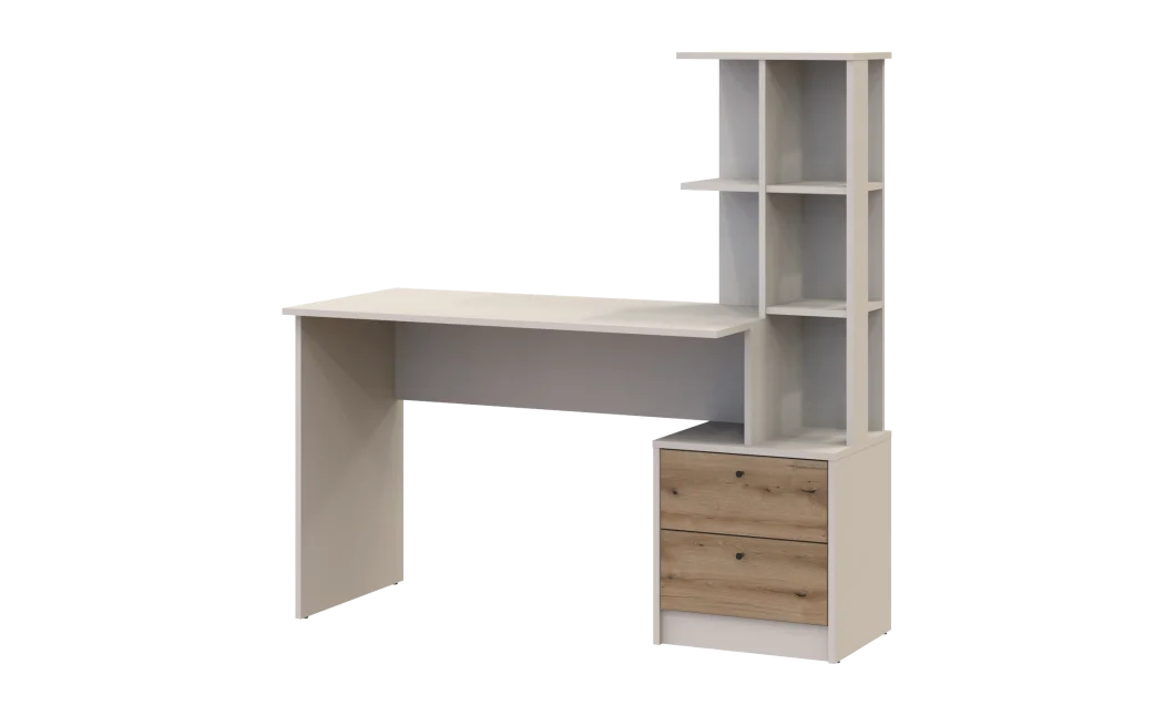 Kancelářský stůl Doros T7 Kašmír/Dub Evok 136 × 55 × 138 (41516059)