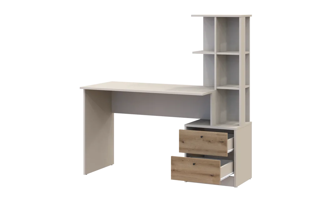 Kancelářský stůl Doros T7 Kašmír/Dub Evok 136 × 55 × 138 (41516059)