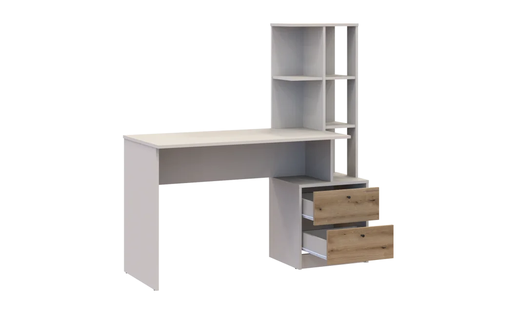 Kancelářský stůl Doros T7 Kašmír/Dub Evok 136 × 55 × 138 (41516059)