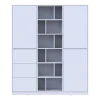 Skříň na oblečení Doros Morgan Bílý dveře/šuplíky DTD 180×40×210 (42002246)