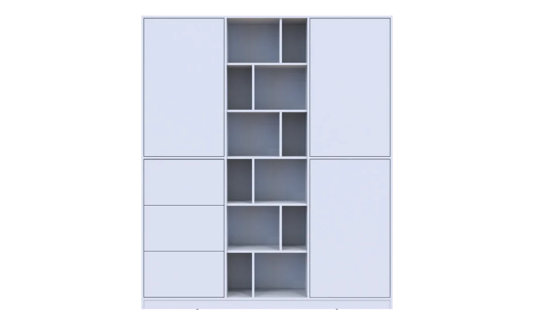 Skříň na oblečení Doros Morgan Bílý dveře/šuplíky DTD 180×40×210 (42002246)