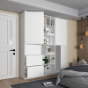 Skříň na oblečení Doros Morgan Bílý dveře/šuplíky DTD 180×40×210 (42002246)