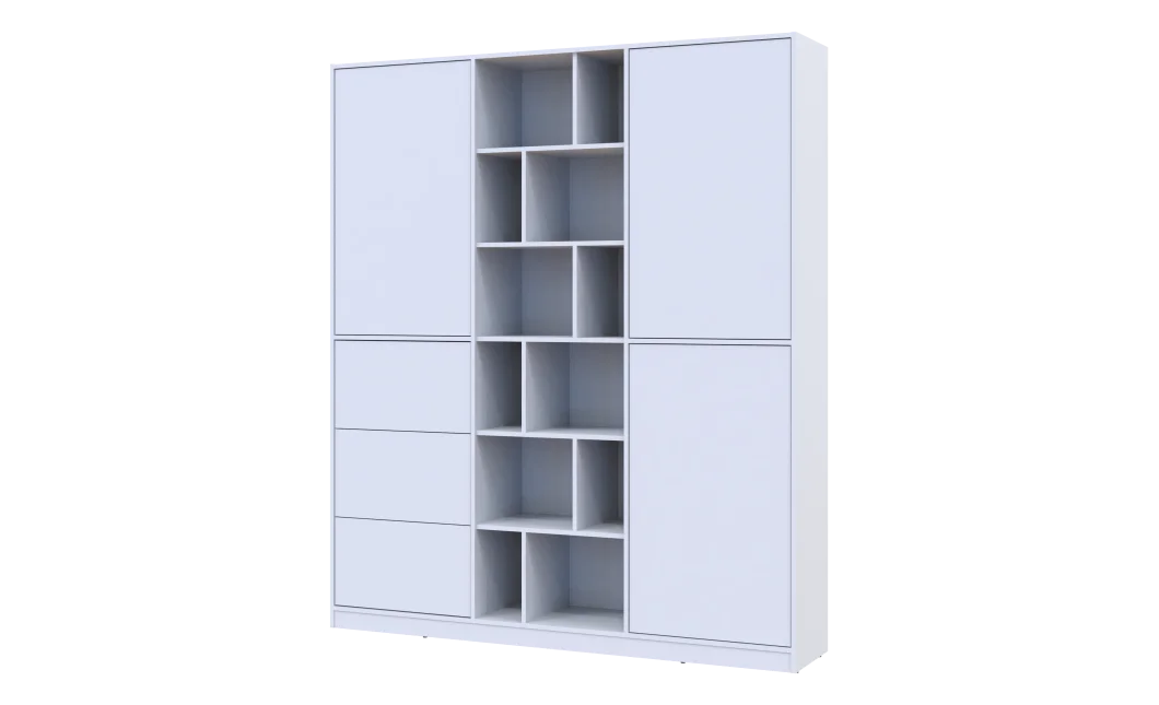 Skříň na oblečení Doros Morgan Bílý dveře/šuplíky DTD 180×40×210 (42002246)