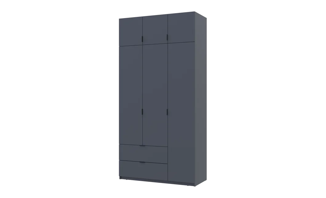 Šatní skříň Lukas Grafit/Grafit 3 dveře 120x50x240 (80737797)