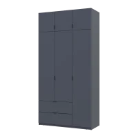 Šatní skříň Lukas Grafit/Grafit 3 dveře 120x50x240 (80737797)