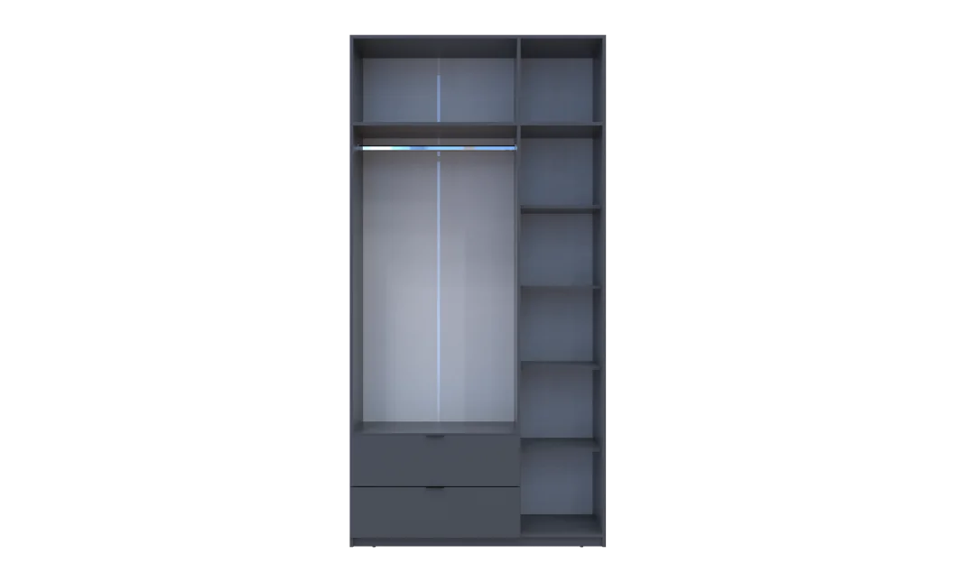 Šatní skříň Lukas Grafit/Grafit 3 dveře 120x50x240 (80737797)