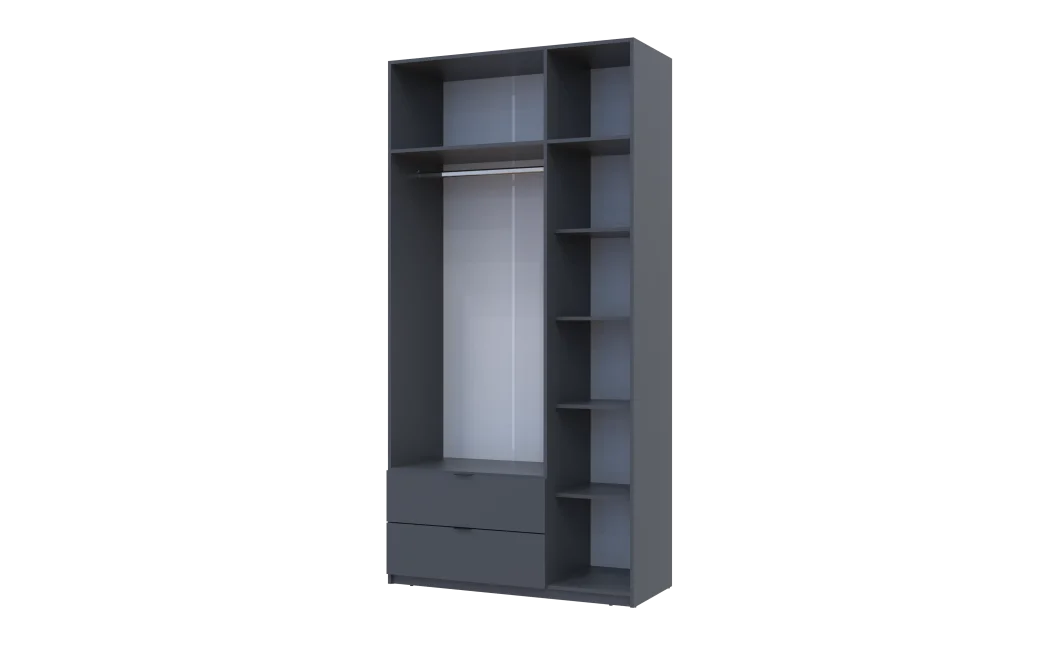 Šatní skříň Lukas Grafit/Grafit 3 dveře 120x50x240 (80737797)