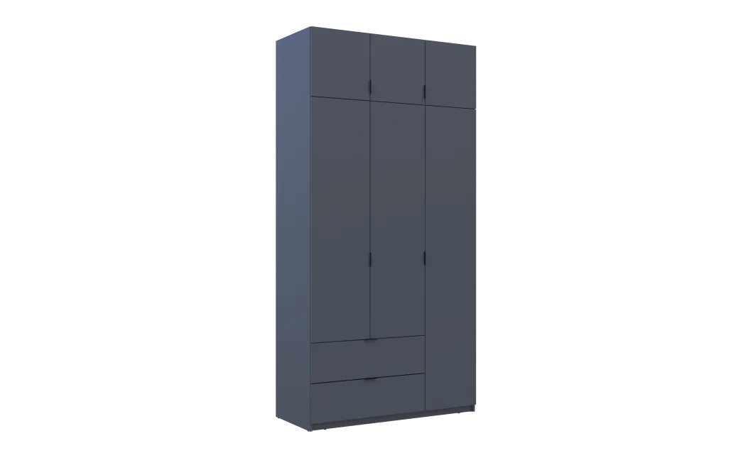 Šatní skříň Lukas Grafit/Grafit 3 dveře 120x50x240 (80737797)