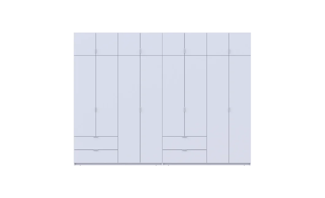 Sada Lukas Bílý/Bílý 4+4 dveře 320x50x240 (42005126)