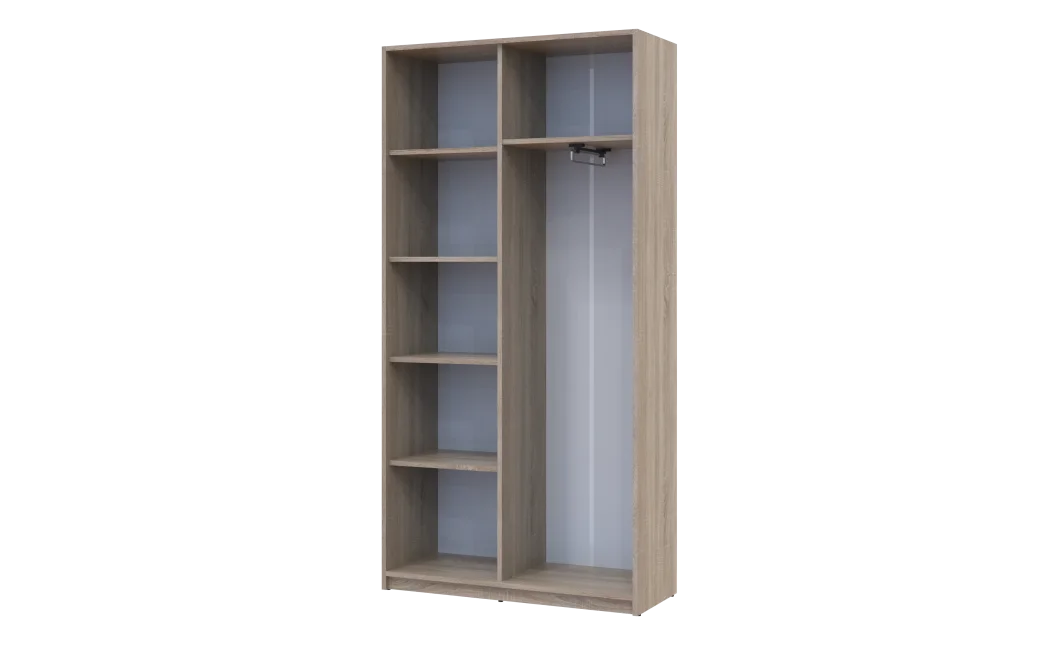 Šatní skříň Student Dub Sonoma Bílý dveře 90x38x180 (40908067)