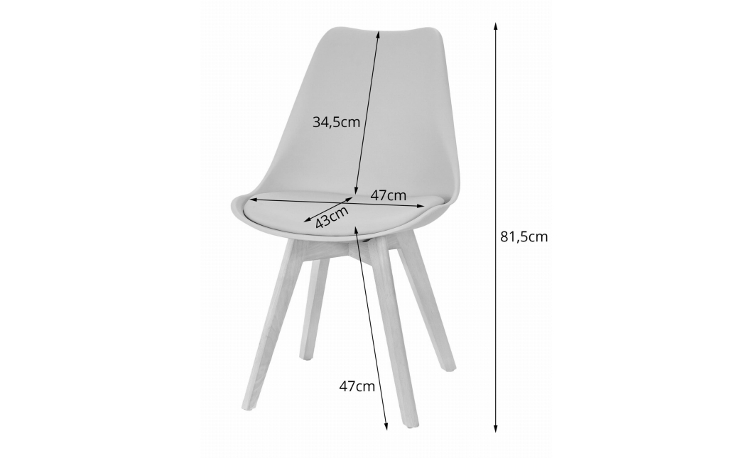 Jedálenský set: stôl KAMI okrúhly 80 cm biely / nohy vo farbe dreva + 2 stoličky MARK čierne (100831339)