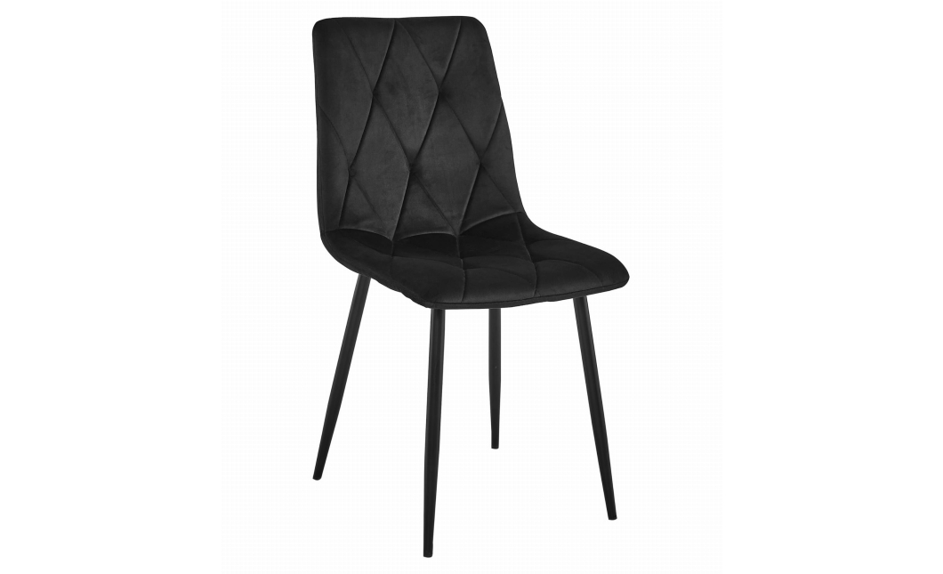Jedálenský set NP 120x80 Craft / čierny + 4 stoličky LIBRA čierny zamat / čierne nohy (100408835)