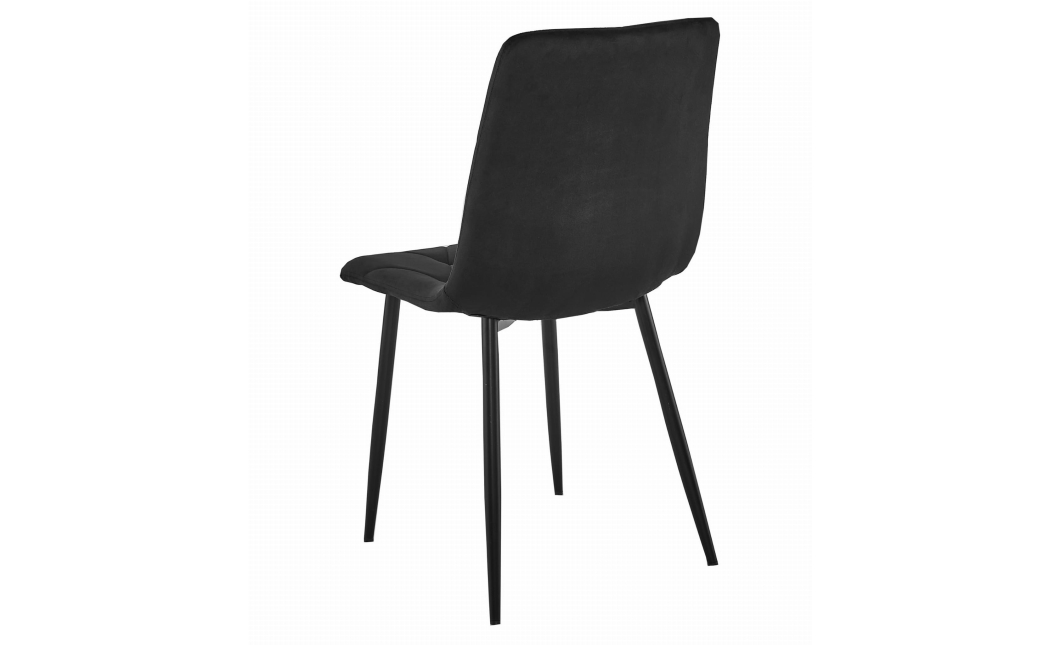 Jedálenský set NP 120x80 Craft / čierny + 4 stoličky LIBRA čierny zamat / čierne nohy (100408835)