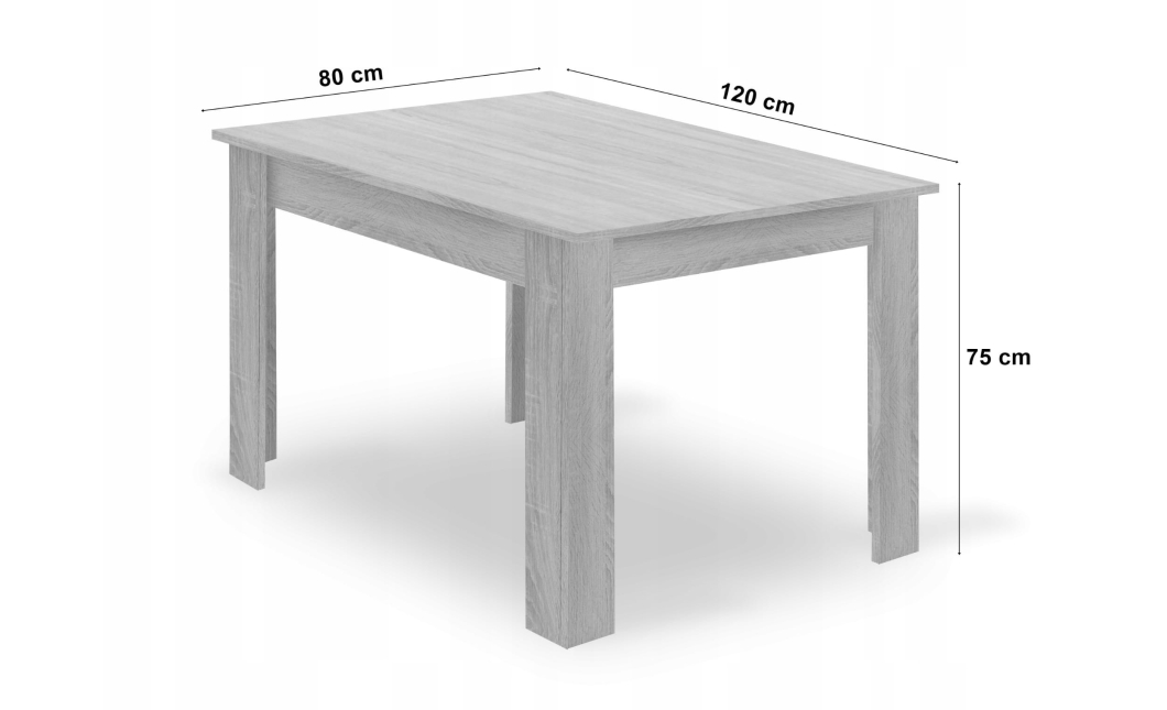 Jedálenský set NP 120x80 Craft / čierny + 4 stoličky LIBRA tmavosivý zamat / čierne nohy (100408331)