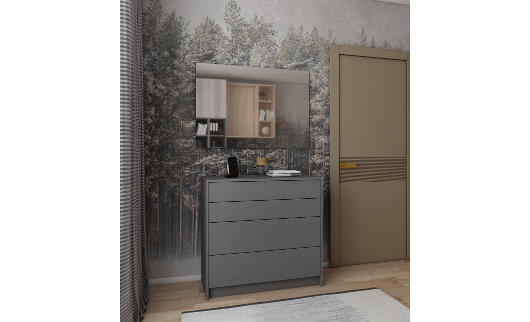 Komoda Doros Dale Grafit 4 zásuvky 90х41х85 (41516236)
