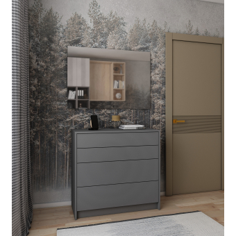 Komoda Doros Dale Grafit 4 zásuvky 90х41х85 (41516236)