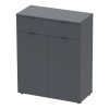 Komoda Doros Ron 2 2 dveře 1 zásuvka Grafit 80 × 38 × 100 (41516004)