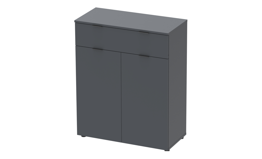 Komoda Doros Ron 2 2 dveře 1 zásuvka Grafit 80 × 38 × 100 (41516004)