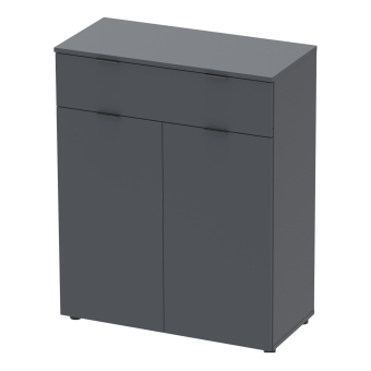 Komoda Doros Ron 2 2 dveře 1 zásuvka Grafit 80 × 38 × 100 (41516004)