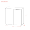 Komoda Doros Ron 3 2 dveře Grafit 80 × 38 × 81 (41516002)