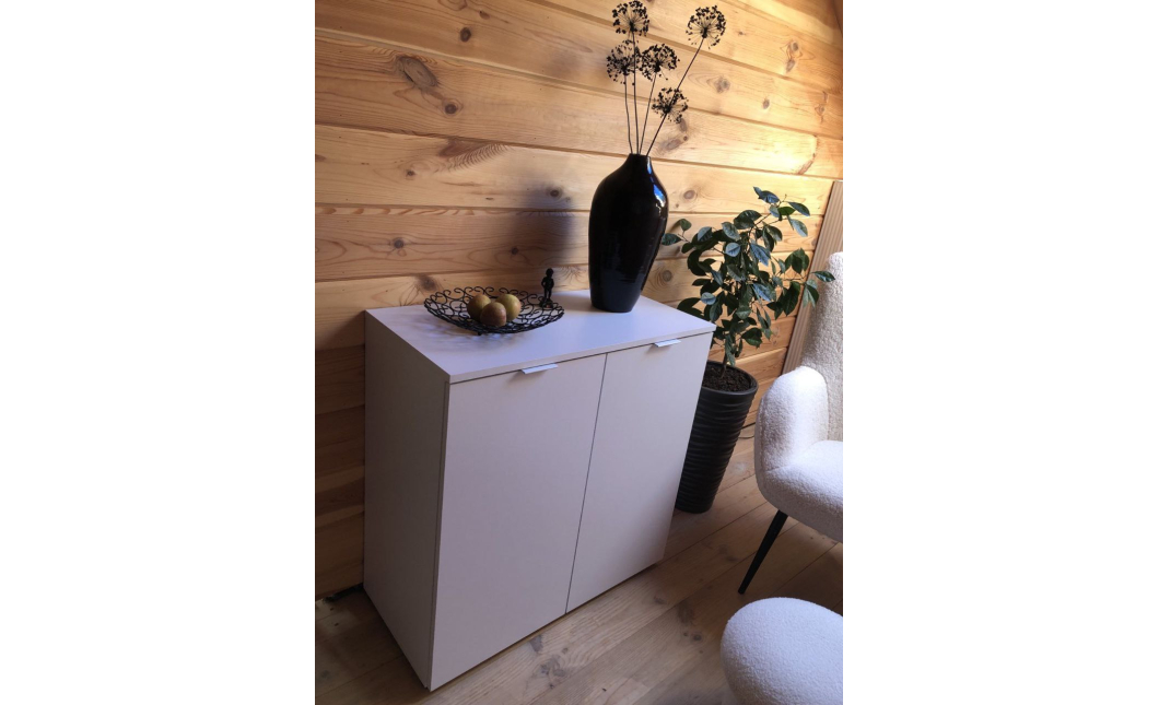 Komoda Doros Ron 3 2 dveře Bílý 80 × 38 × 81 (41516001)