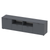 Komoda Doros Ron 4 Grafit 2 dveře 2 zásuvky 180 × 38 × 50 (44900234)