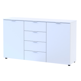 Komoda Doros Ron 5 Bílý 2 dveře 4 zásuvky 140 × 38 × 81 (44900223)