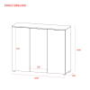 Komoda Doros Ron 6 3 dveře Grafit 120 × 38 × 100 (41516000)