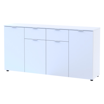 Komoda Doros Ron 7 Bílý 4 dveře 2 zásuvky 160 × 38 × 81 (44900222)