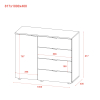 Komoda Doros GC1 Bílý 100 × 40 × 81,7 (41510028)