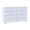 Komoda Ron 8 Bílý 8 zásuvek 130×38×81 (41516172)