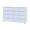 Komoda Ron 8 Bílý 8 zásuvek 130×38×81 (41516172)